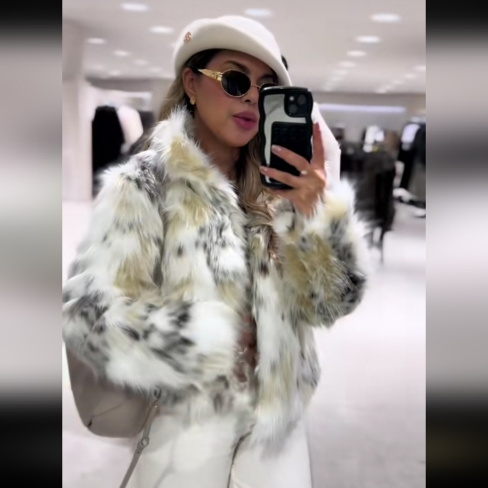 Zara ZW Faux Fur Short Coat - Picture 9 of 16